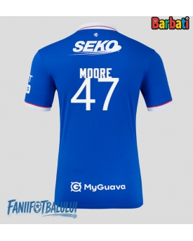 Rangers Mikey Moore #47 Tricou Fotbal Replică 2025-26 Barbati Acasa